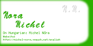 nora michel business card